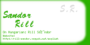 sandor rill business card